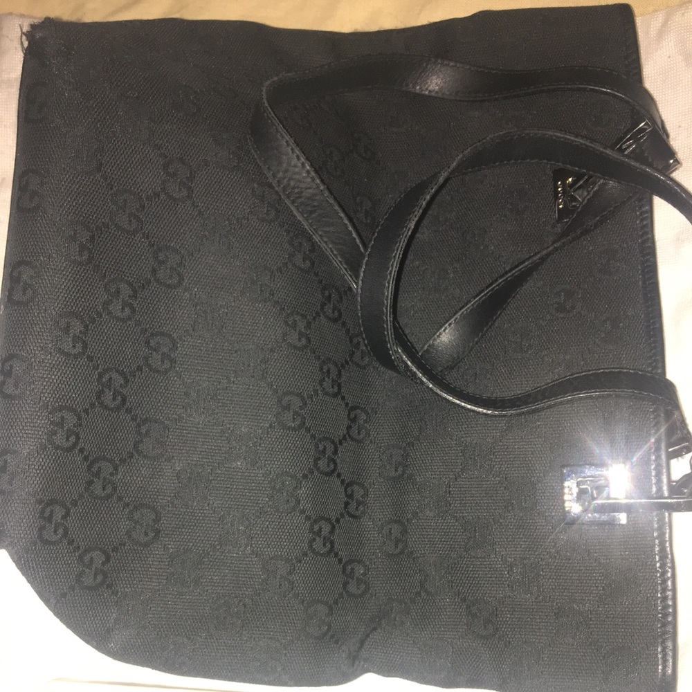 Black small GUCCI Cloth Tote